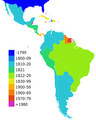 Image 6Countries in Latin America by date of independence (from History of Latin America)