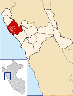 Location of Ascope in La Libertad Region