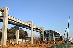 Mount Jiufeng station of Wuhan Monorail, under construction (2023)