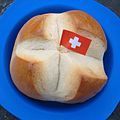 "1. Augustweggen", bread baked to celebrate Swiss National Day