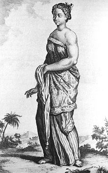 1718 drawing of a female Balinese slave