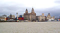 Liverpool's historic cityscape viewed from across the Mersey