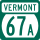Vermont Route 67A marker