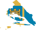 Flag map of Split-Dalmatia County