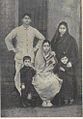 Jatin in 1912. Standing behind Didi Vinodebala (sitting) with his wife Indubala, elder son Tejen (left) and daughter Ashalata (right)