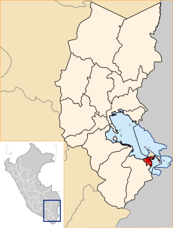Location of Yunguyo in the Puno Region