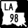 Louisiana Highway 98 marker