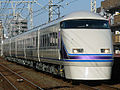 First refurbished set, 105, in "miyabi" purple livery, December 2011