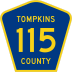 County Route 115 marker