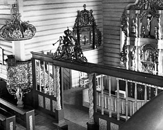 Interior of the old church (1726-1996)
