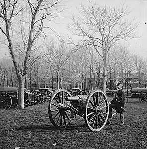 Soldier guarding arsenal, Washington, D.C., 1862