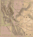 Image 59Map of the Butterfield Overland Mail routes through California, c. 1858. (from History of California)