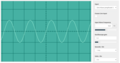Pure tone oscillogram of C5, an octave above middle C. The frequency is twice that of middle C (523 Hz).