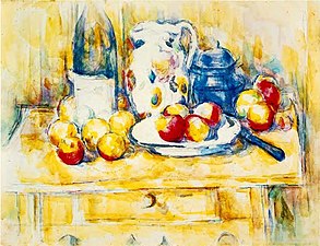 Paul Cézanne, Still Life with Apples, a Bottle and a Milk Pot, 1900–06