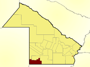 Location of Fray Justo Santa María de Oro Department within Chaco Province