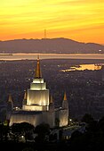 The Oakland California Temple of The Church of Jesus Christ of Latter-day Saints.