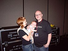 Jerry Holkins, his wife Brenna, and their daughter Samantha at PAX 2006.