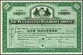 Share of the Pennsylvania Railroad Company, issued 29. February 1912