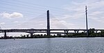 A view of the new bridge's main span.