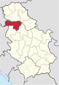 Location of the Srem District within Serbia