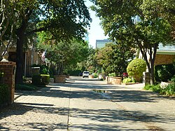 A residential street in Bryan Place