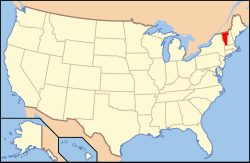 Location of Vermont with the U.S.