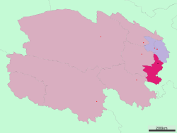 Location of Huangnan Tibetan Autonomous Prefecture in Qinghai