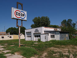 An old gas station in Forest River