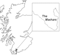 The location of The Machars in Scotland.