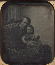 Portrait of J.J. Hawes and his daughter Marion, by Southworth & Hawes, c. 1852