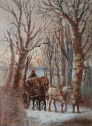 Harden Sidney Melville, Winter Scene. Oil on canvas, c1880.