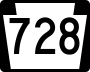 Pennsylvania Route 728 marker