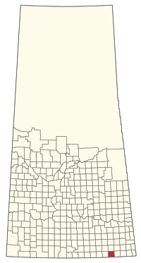 Location of the RM of Estevan No. 5 in Saskatchewan