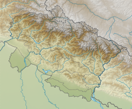 Map showing the location of Gangotri
