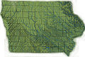 Image 29Topography of Iowa, with counties and major streams (from Iowa)