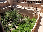 A restored section of the kasbah complex with a newer courtyard garden