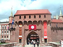 Kraków Barbican modern entrance