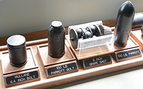 Some munitions on display in the museum