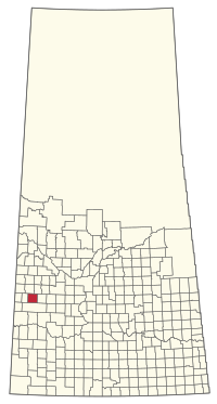 Location of the RM of Oakdale No. 320 in Saskatchewan