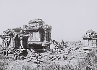 1921 photo of Temple III group ruins, before restoration