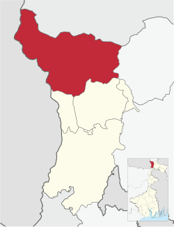 Location of Darjeeling Sadar subdivision