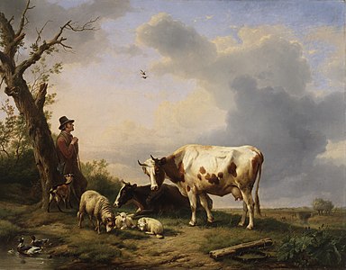 Landscape with a herder and his flock (1846)