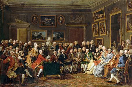 A reading of a work by Voltaire in the salon of Madame Geoffrin (1755)
