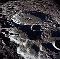 The moon's surface
