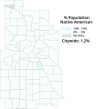 Minneapolis neighborhoods by percent Native American