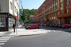 Thámova Street in Karlín, renovated after 2002 floods