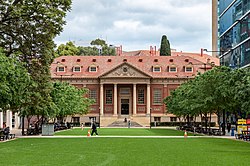 This is a photograph of the Barr Smith Library at the University of Adelaide.
