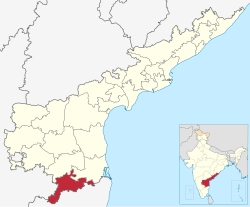Location of Chittoor district in Andhra Pradesh