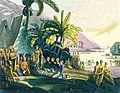 Image 17King Kamehameha I receiving the Russian naval expedition of Otto von Kotzebue. Drawing by Louis Choris in 1816. (from Polynesia)