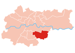 Location of Bieżanów-Prokocim within Kraków